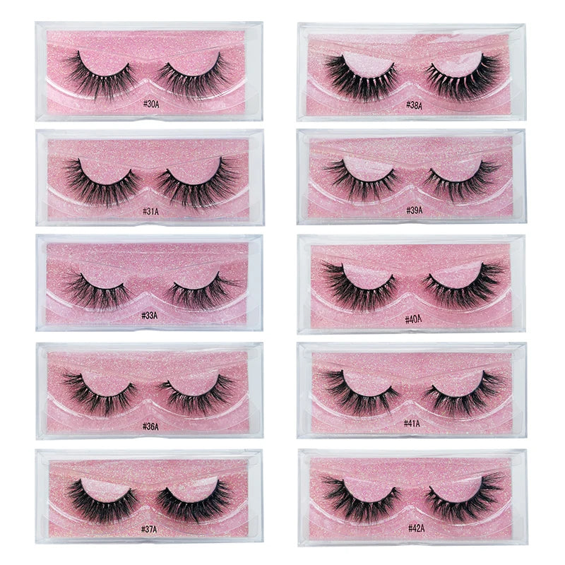 1 pair 3D Mink Lashes Cruelty free Eyelashes