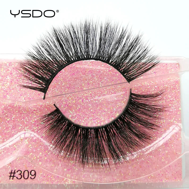 1 pair 3D Mink Lashes Cruelty free Eyelashes
