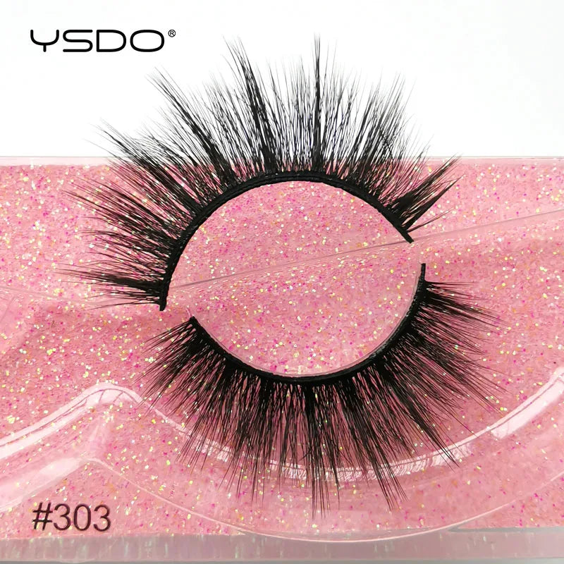 1 pair 3D Mink Lashes Cruelty free Eyelashes