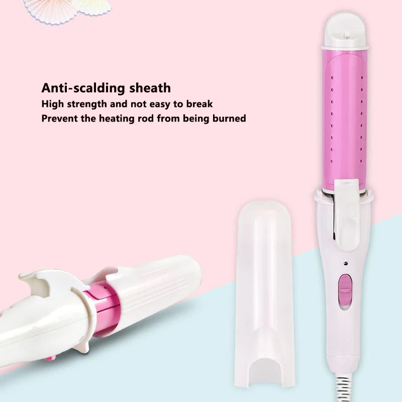 Electric Hair Curler Long Curling Tong Wand 9-38mm LCD Screen