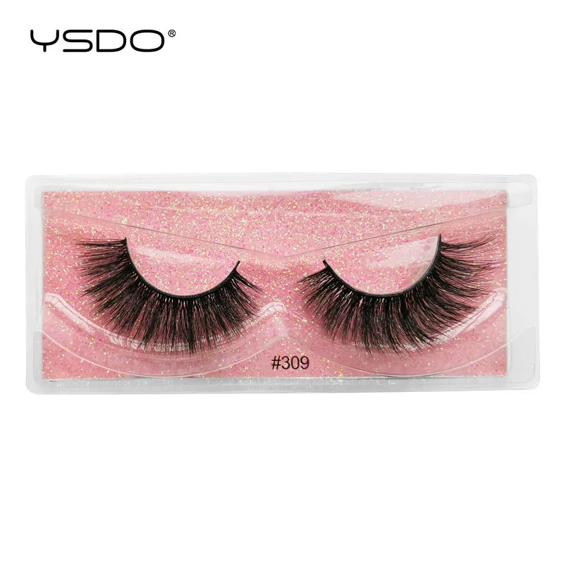 1 pair 3D Mink Lashes Cruelty free Eyelashes