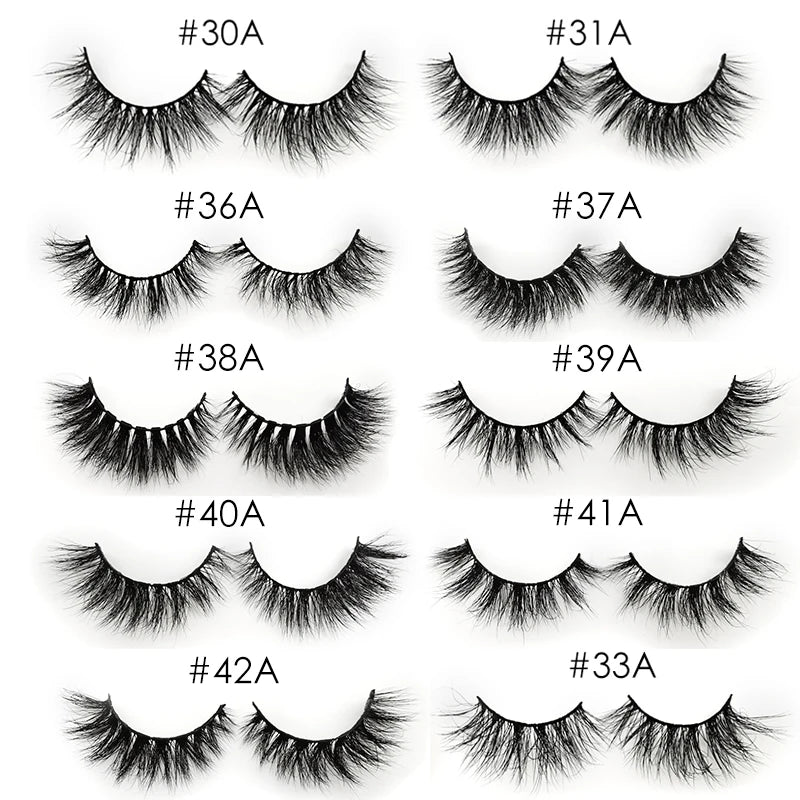 1 pair 3D Mink Lashes Cruelty free Eyelashes