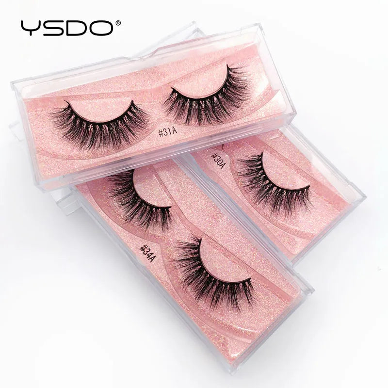 1 pair 3D Mink Lashes Cruelty free Eyelashes