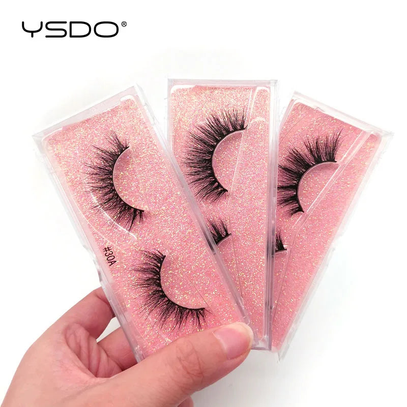 1 pair 3D Mink Lashes Cruelty free Eyelashes