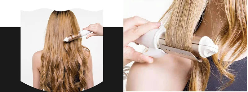 Electric Hair Curler Long Curling Tong Wand 9-38mm LCD Screen