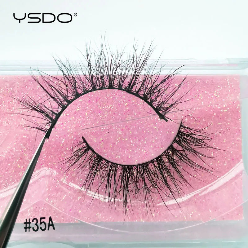 1 pair 3D Mink Lashes Cruelty free Eyelashes