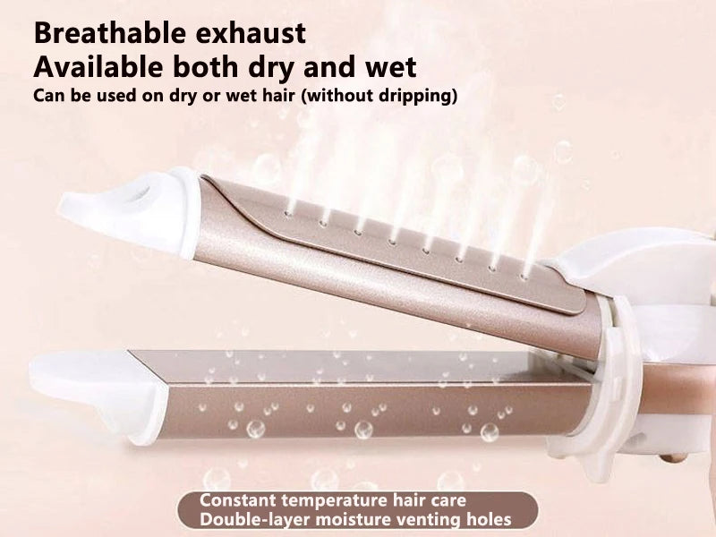 Electric Hair Curler Long Curling Tong Wand 9-38mm LCD Screen