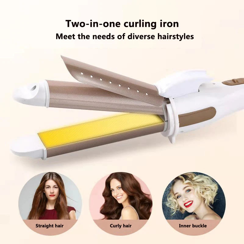 Electric Hair Curler Long Curling Tong Wand 9-38mm LCD Screen