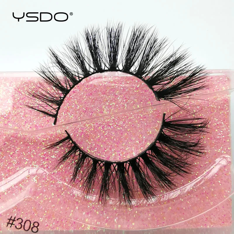 1 pair 3D Mink Lashes Cruelty free Eyelashes