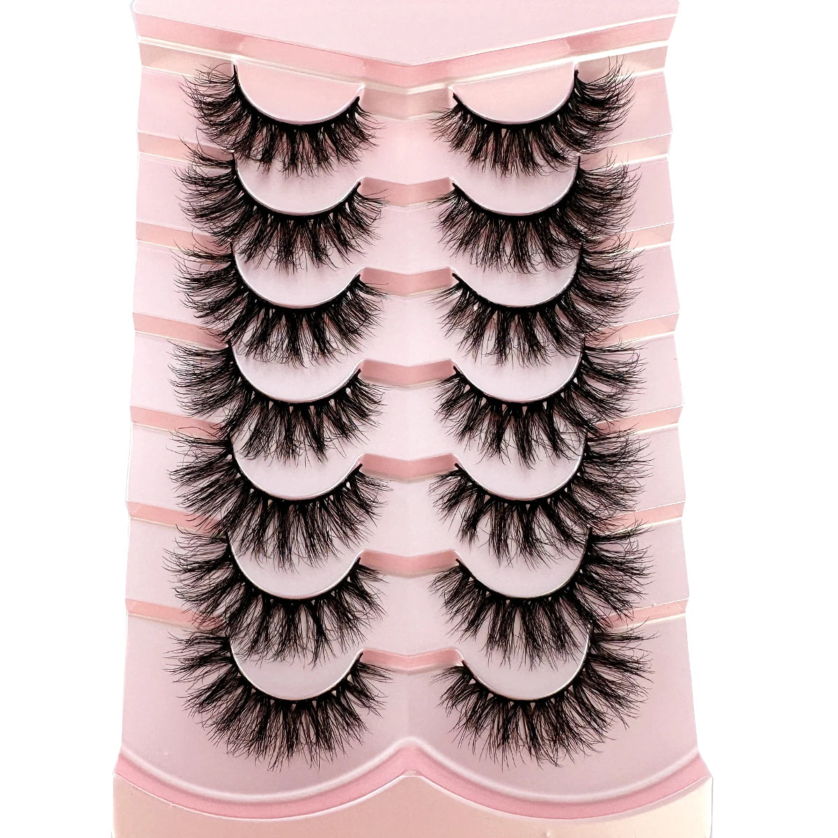 7pairs Classic 3D Volume Lashes Cat Eye