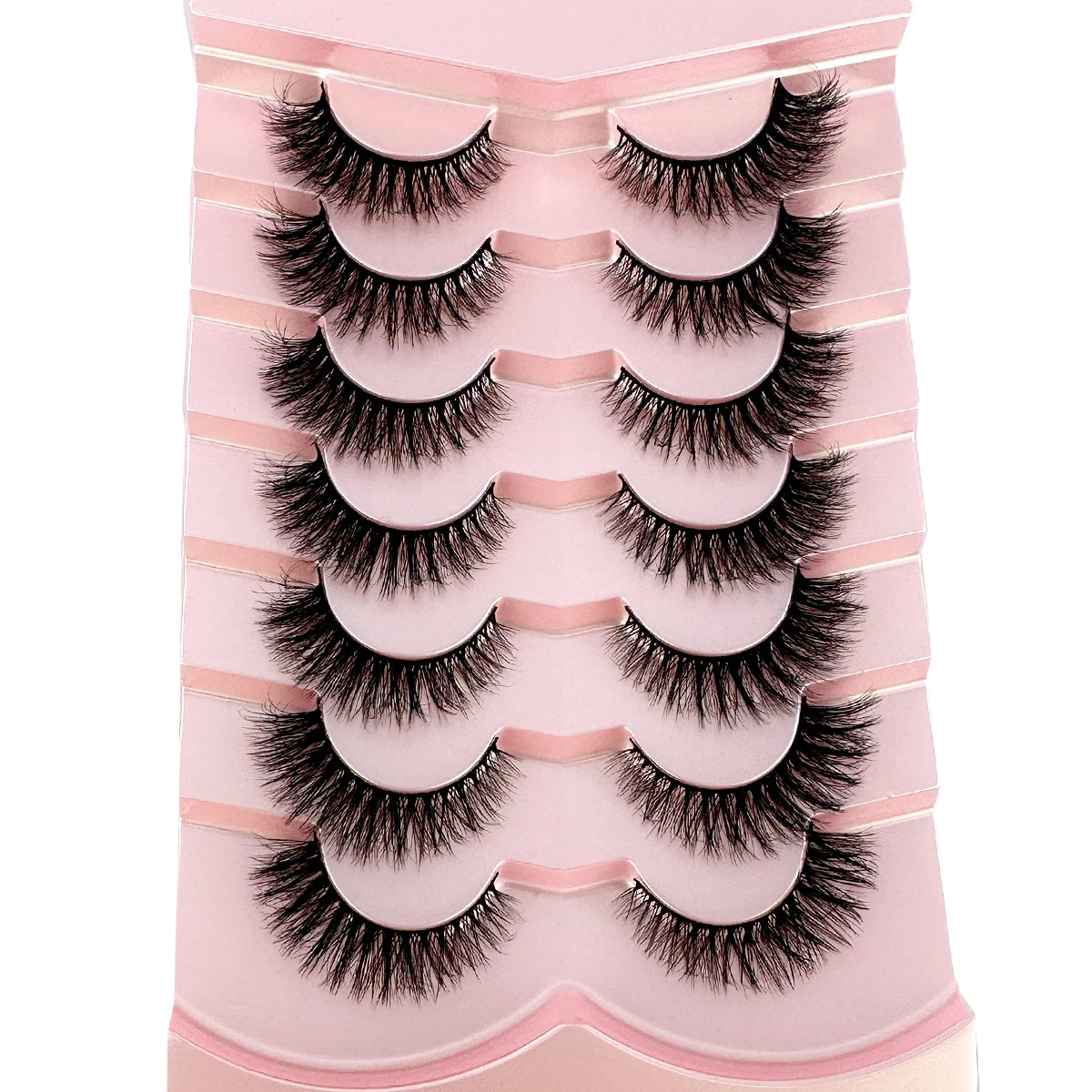 7pairs Classic 3D Volume Lashes Cat Eye