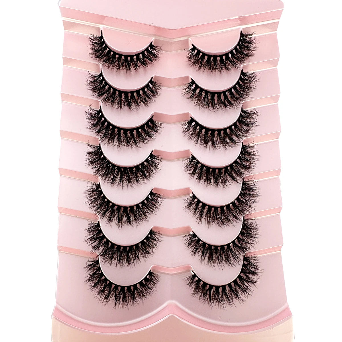 7pairs Classic 3D Volume Lashes Cat Eye