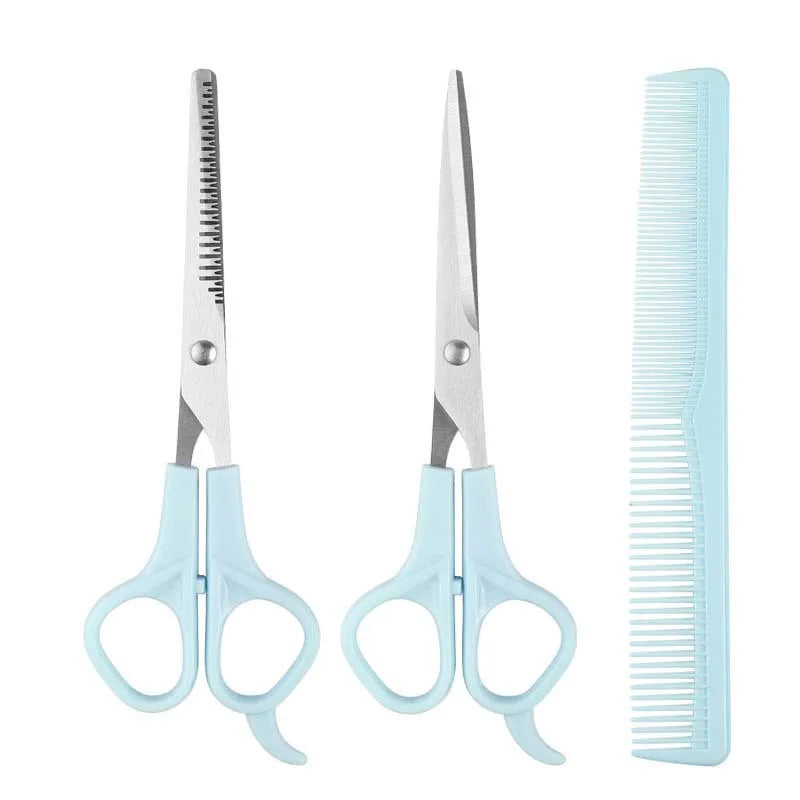 3PCS/Set Hair Cutting with Specialized Bangs Hair Scissors For Thinning Teeth Flat Cutting Tools Stainless Steel Hair Scissors