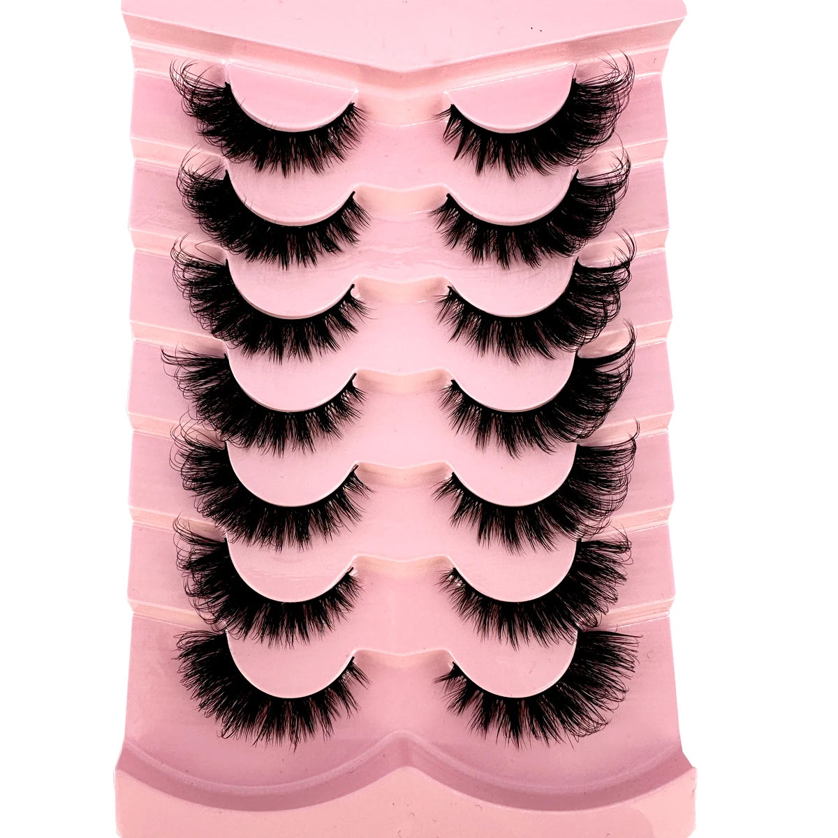 7pairs Classic 3D Volume Lashes Cat Eye