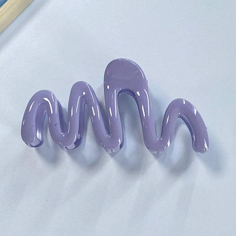 Colorful Women Hair Claw Summer Sweet Wave Hair Clips Large Nonslip Hair Crab Hairpins Fashion Shark Clip Ponytail Accessories