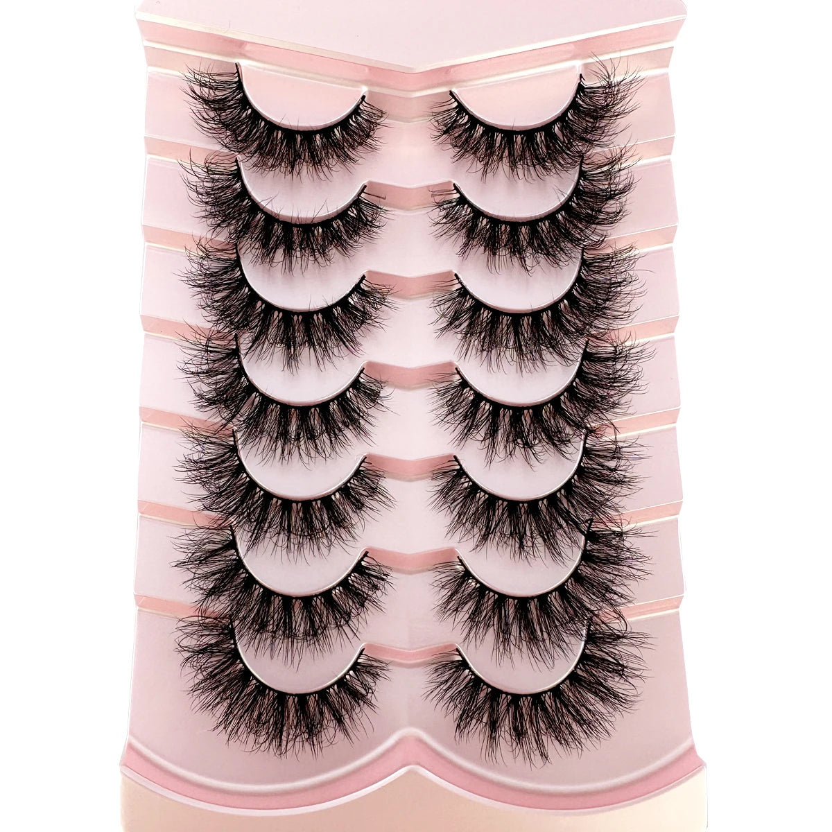 7pairs Classic 3D Volume Lashes Cat Eye
