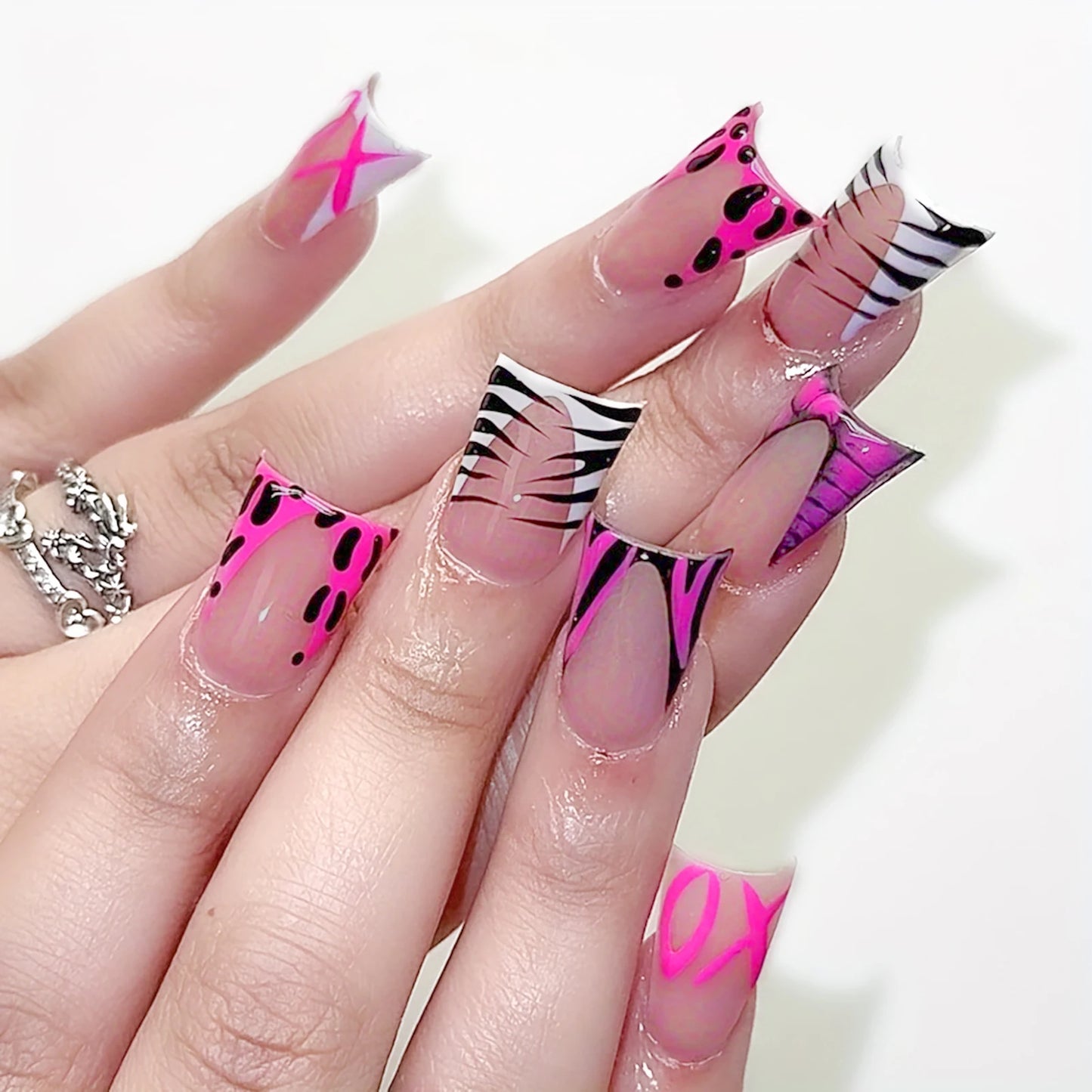 24pcs Short Duck nails Fake Press On