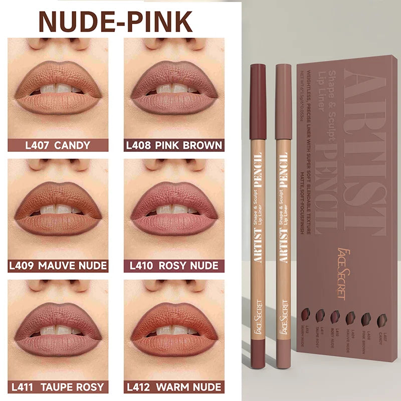6pcs Lip Liner Pencil Set