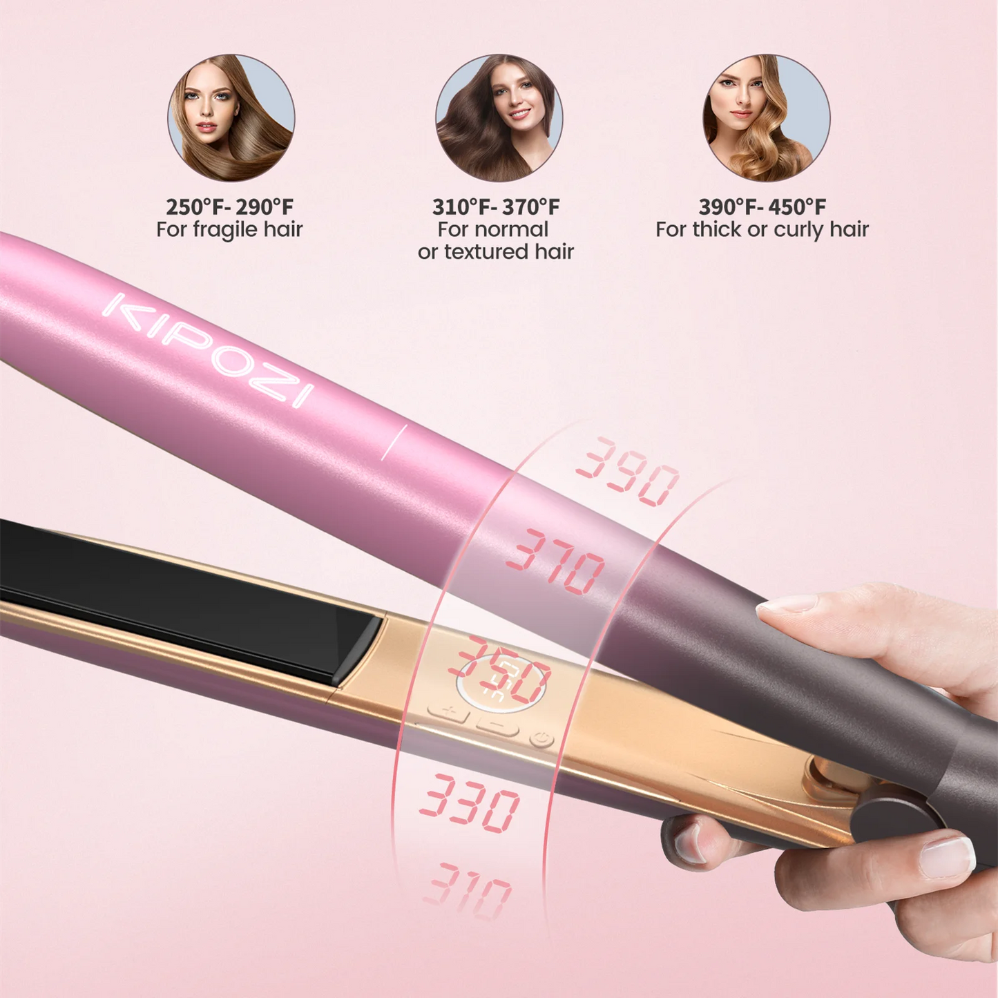 Hair Straightener Curling Iron Titanium Flat Iron