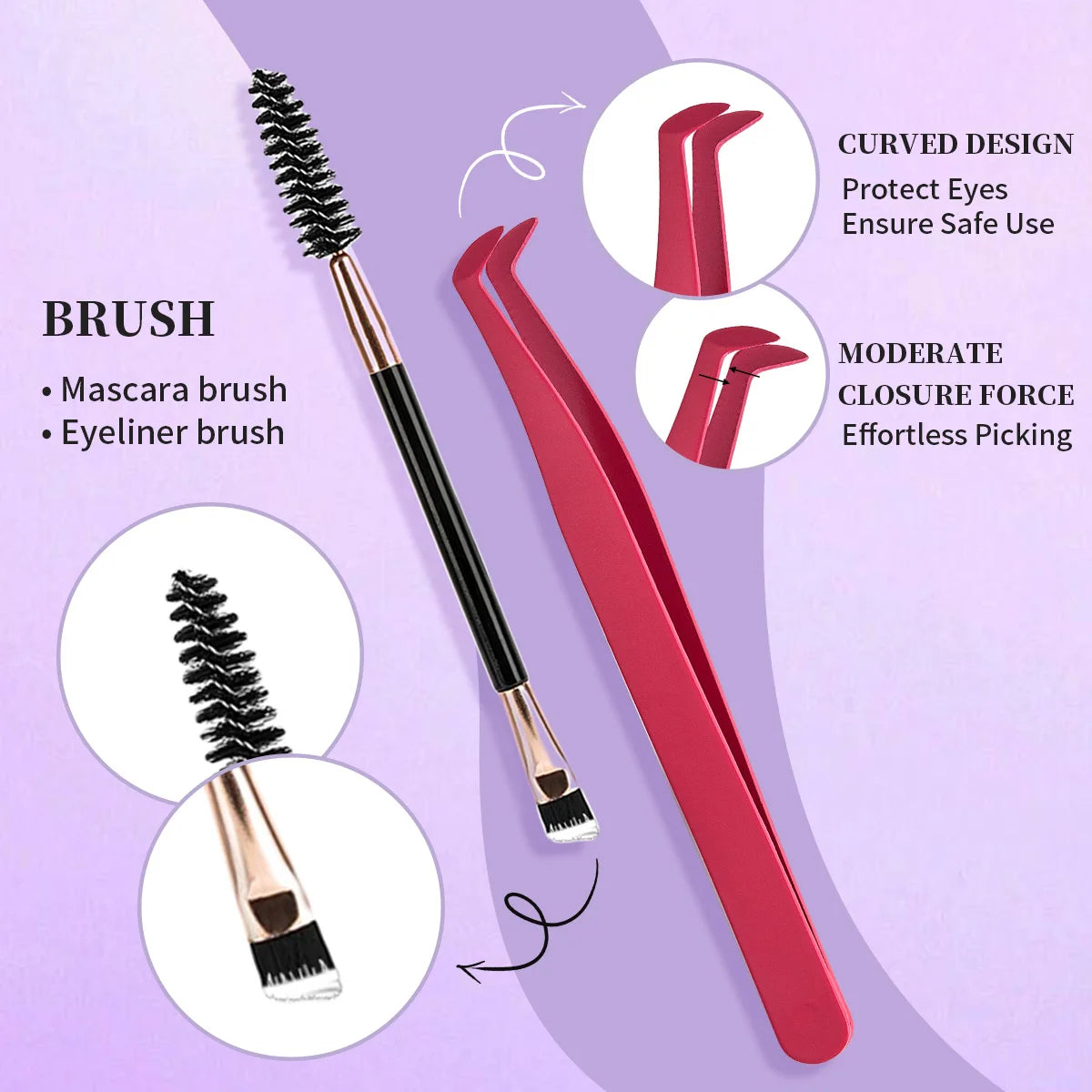 DIY Lash Extension Clusters with Bond&Seal Remover Tweezers Lash Brush eye Makeup tool