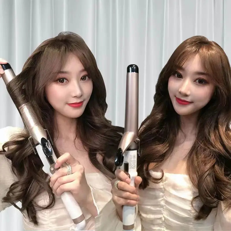 Electric Hair Curler Long Curling Tong Wand 9-38mm LCD Screen