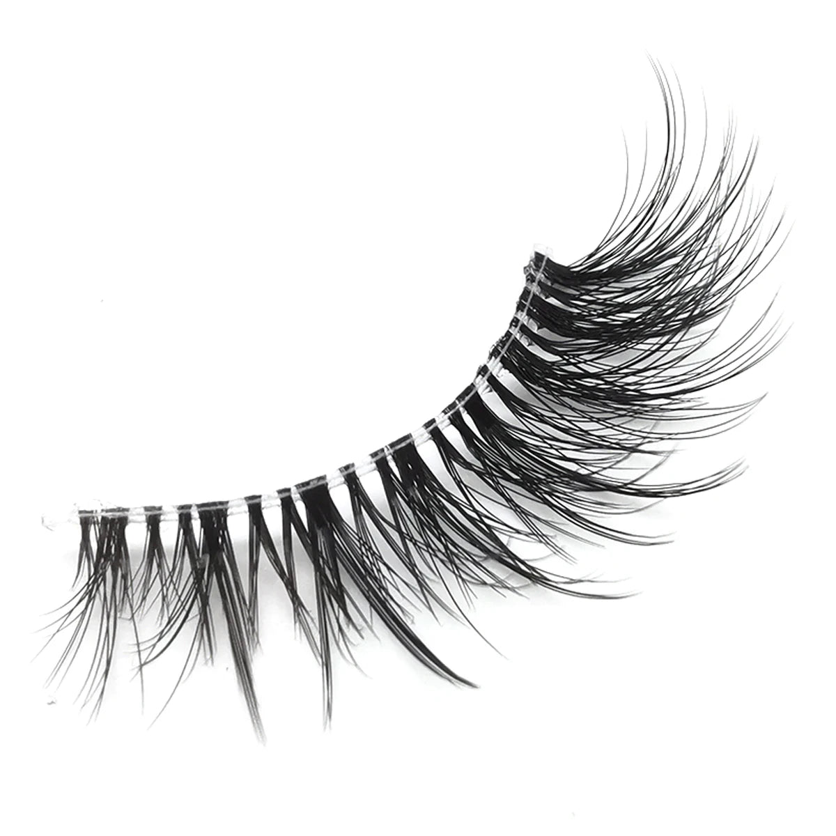 7 pairs Cat Eye Lashes Faux Mink Eyelashes Clear Band, Wispy Mink Eyelashes Full Strip Lashes