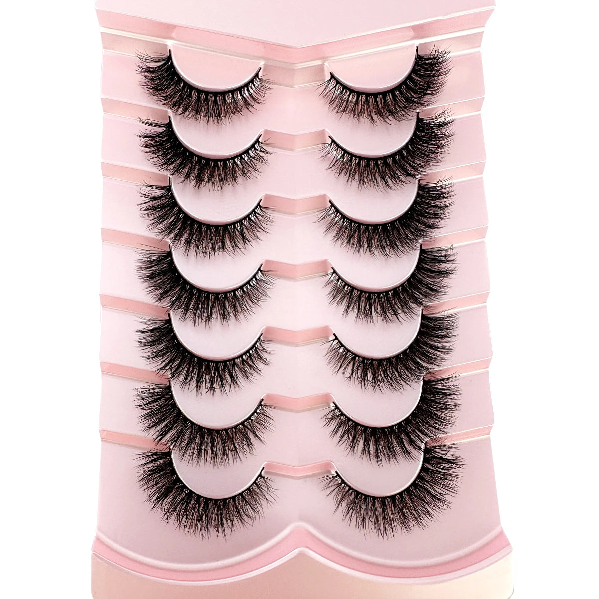 7pairs Classic 3D Volume Lashes Cat Eye