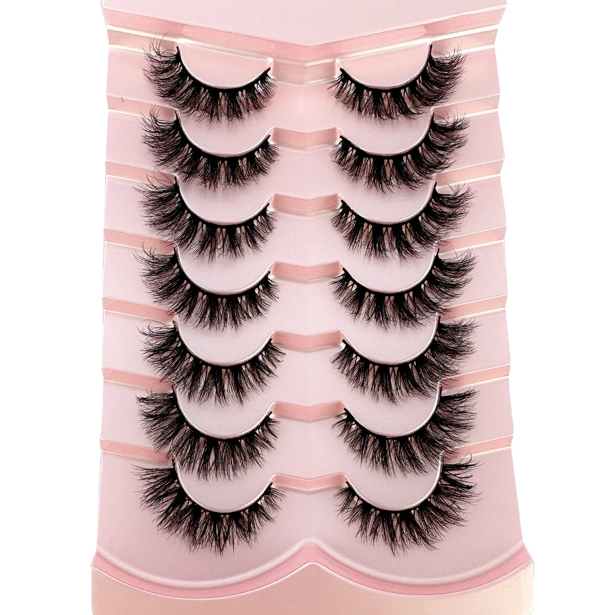 7pairs Classic 3D Volume Lashes Cat Eye