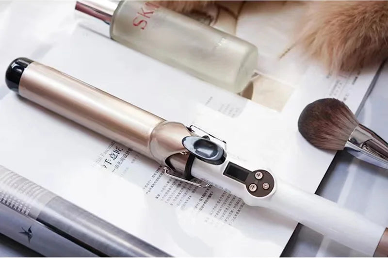 Electric Hair Curler Long Curling Tong Wand 9-38mm LCD Screen