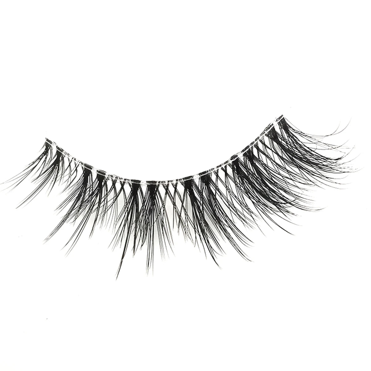 7 pairs Cat Eye Lashes Faux Mink Eyelashes Clear Band, Wispy Mink Eyelashes Full Strip Lashes