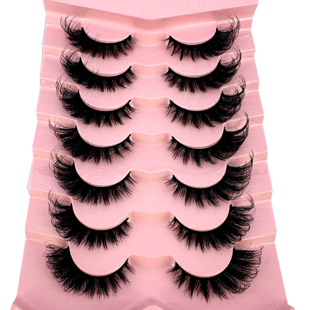 7pairs Classic 3D Volume Lashes Cat Eye