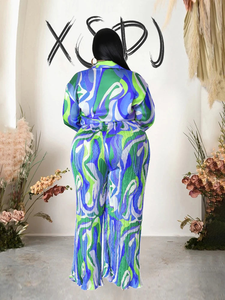 Plus Size Matching Sets,Sexy Top and Trousers Two Piece Setsg