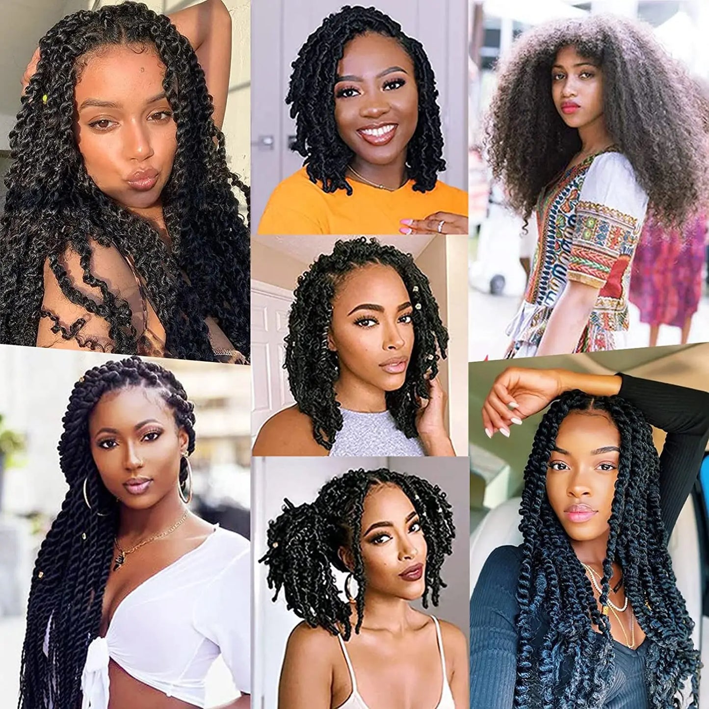 1/3/8Packs Pre-Separated Twist Braiding Hair Synthetic Hair