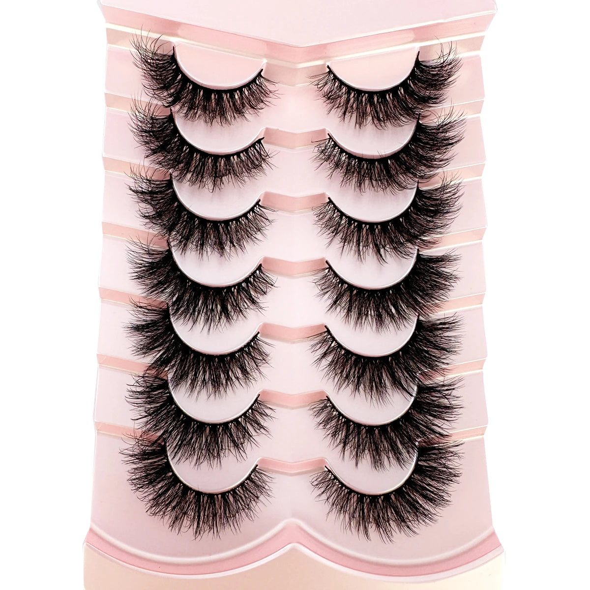 7pairs Classic 3D Volume Lashes Cat Eye