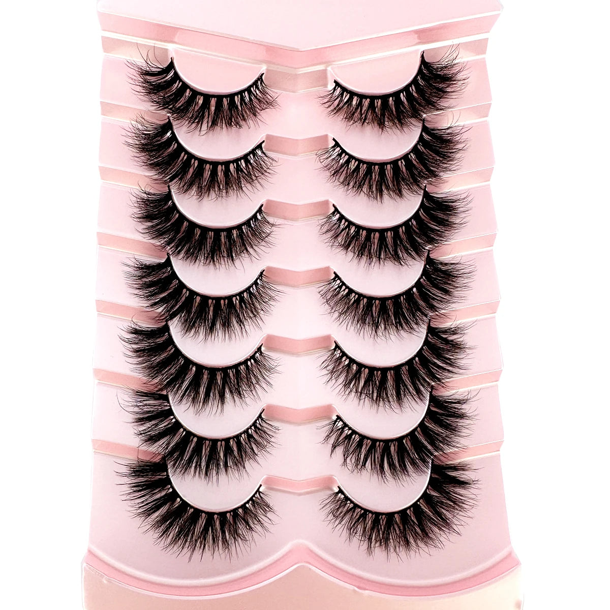 7pairs Classic 3D Volume Lashes Cat Eye
