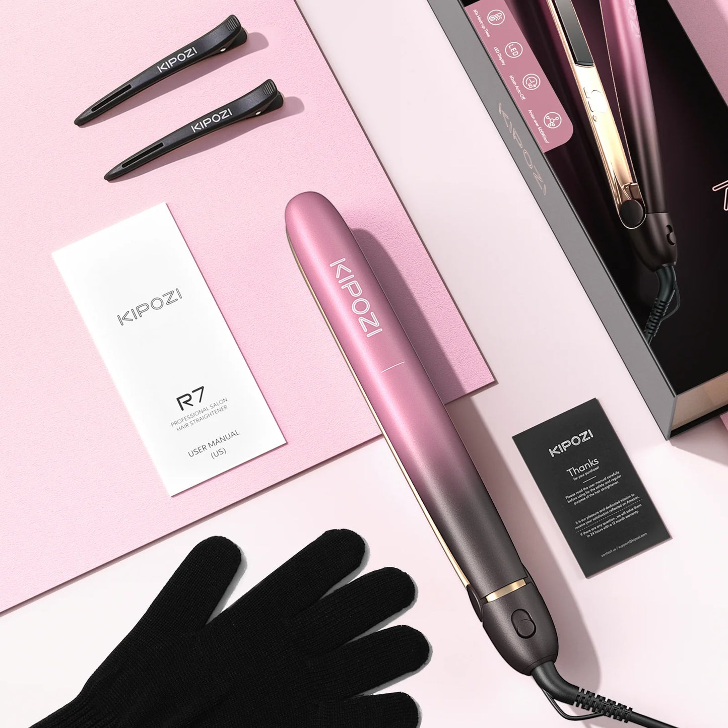 Hair Straightener Curling Iron Titanium Flat Iron