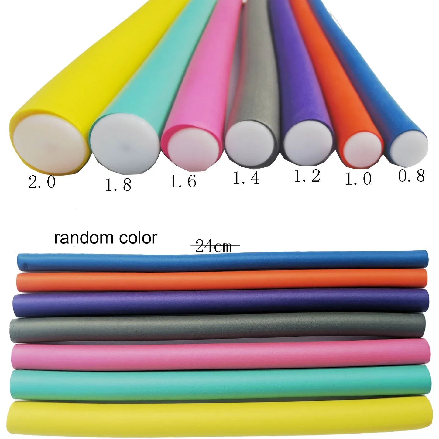 10 Pcs/Set Hair Curing Rod Magic Air Hair Roller Curling Sticks Soft Hair Curler Foam Twist Flexi Rods Hairs DIY Styling Tools