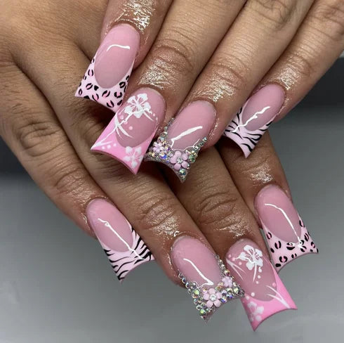 24pcs Short Duck nails Fake Press On