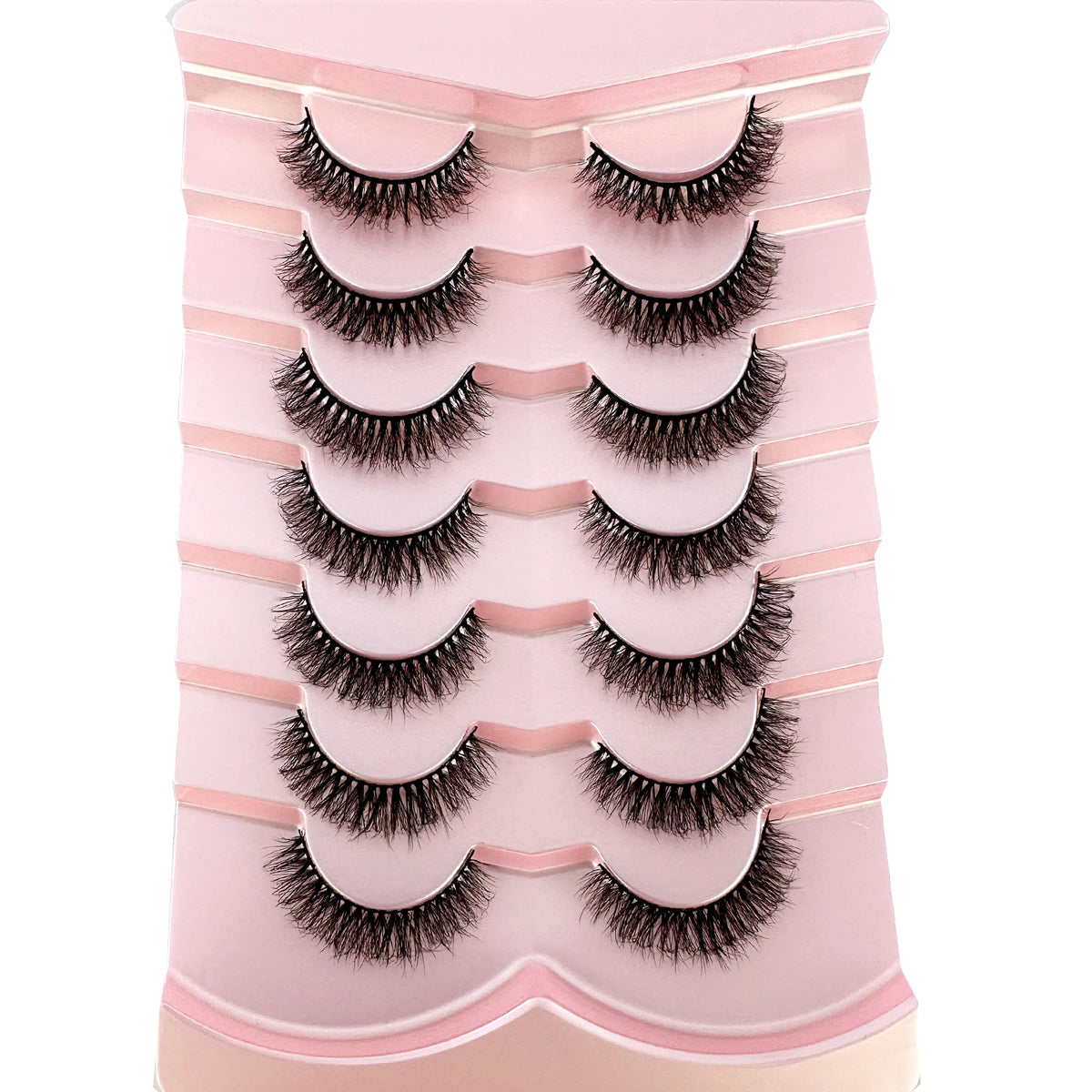7pairs Classic 3D Volume Lashes Cat Eye