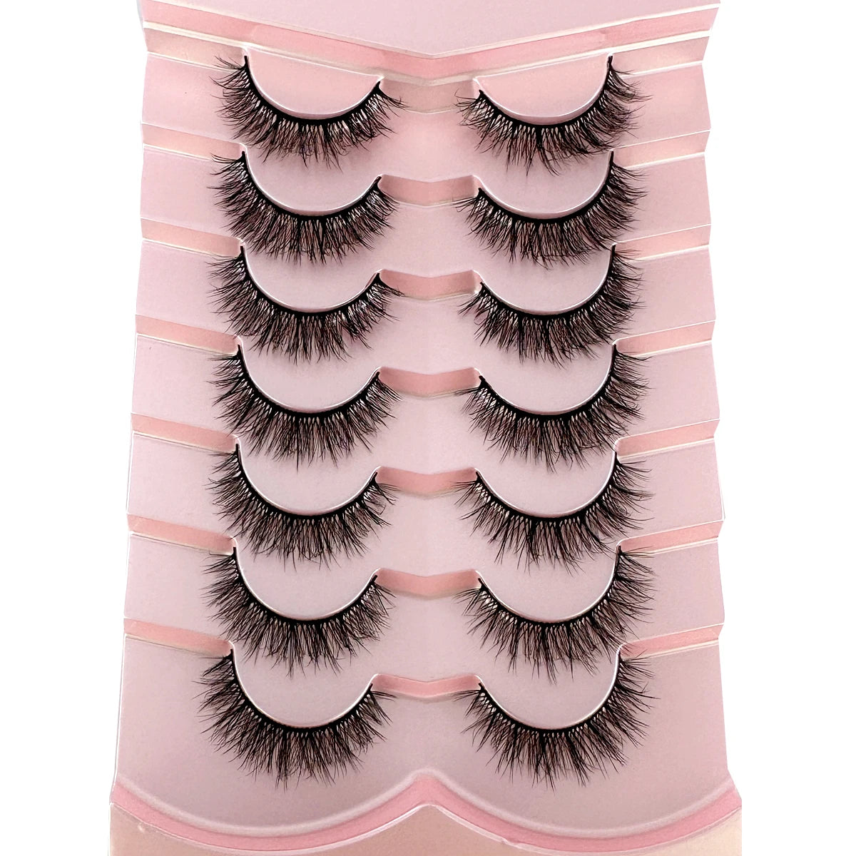 7pairs Classic 3D Volume Lashes Cat Eye