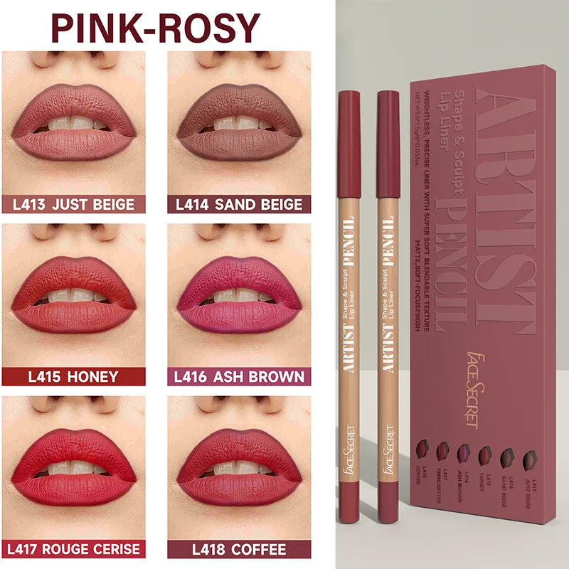 6pcs Lip Liner Pencil Set