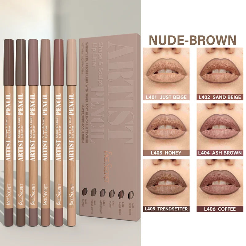 6pcs Lip Liner Pencil Set