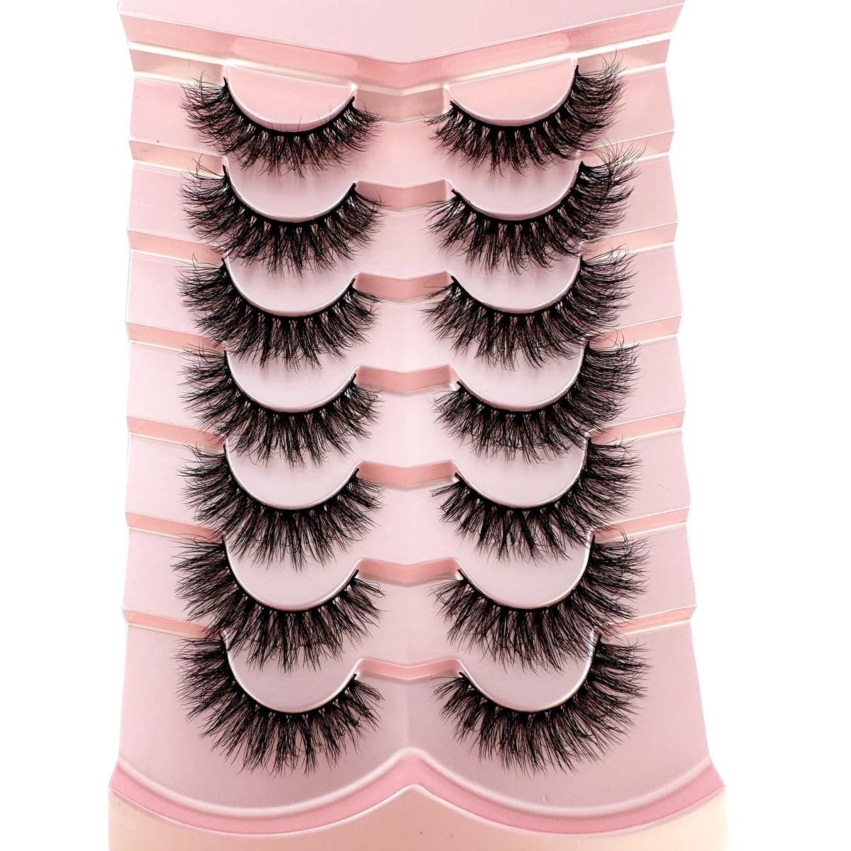 7pairs Classic 3D Volume Lashes Cat Eye