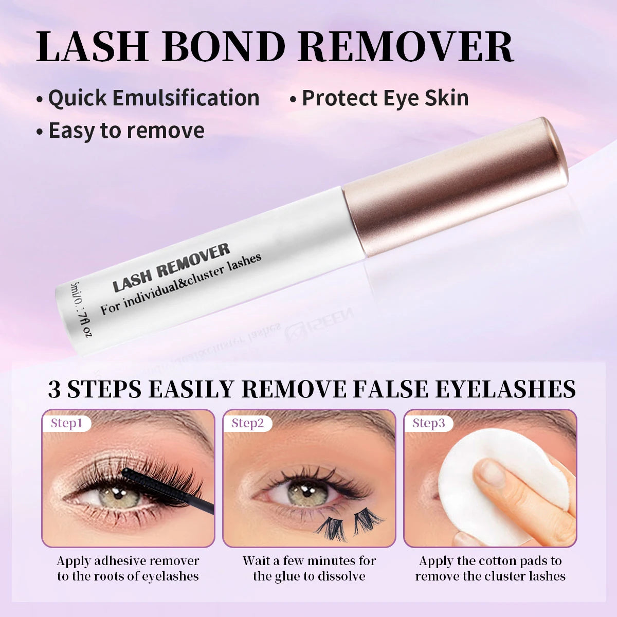 DIY Lash Extension Clusters with Bond&Seal Remover Tweezers Lash Brush eye Makeup tool