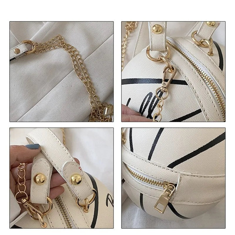 Ball Handbag Round Basketball Shape