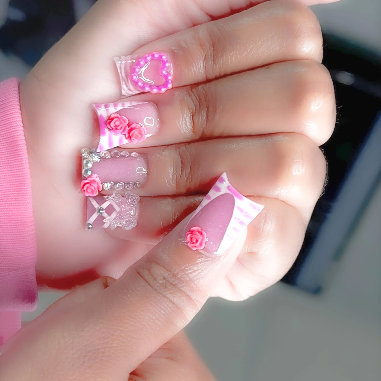 24pcs Short Duck nails Fake Press On