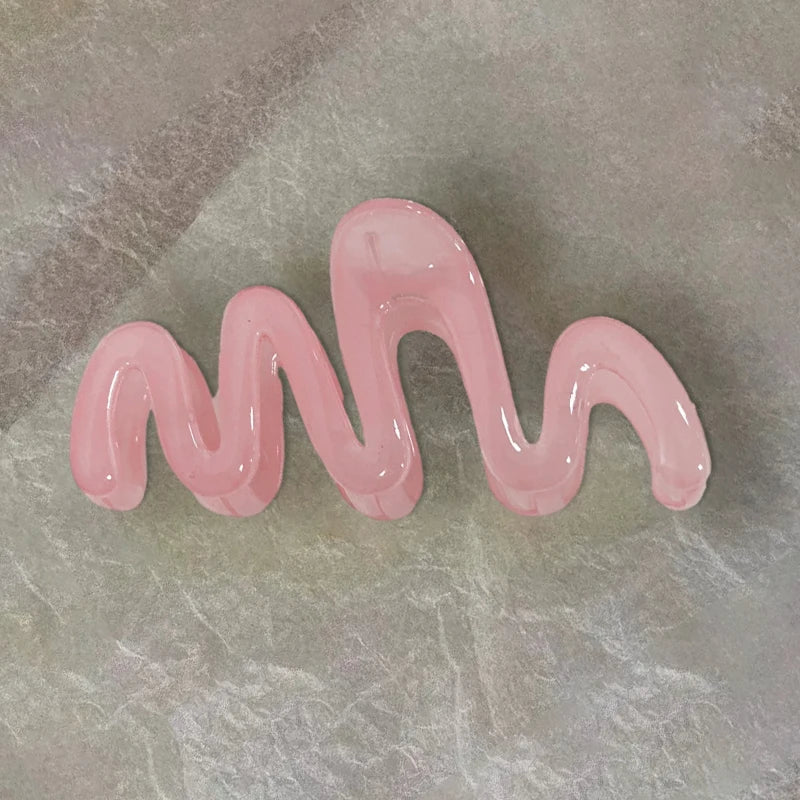 Colorful Women Hair Claw Summer Sweet Wave Hair Clips Large Nonslip Hair Crab Hairpins Fashion Shark Clip Ponytail Accessories