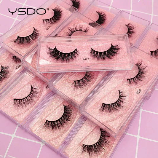 1 pair 3D Mink Lashes Cruelty free Eyelashes