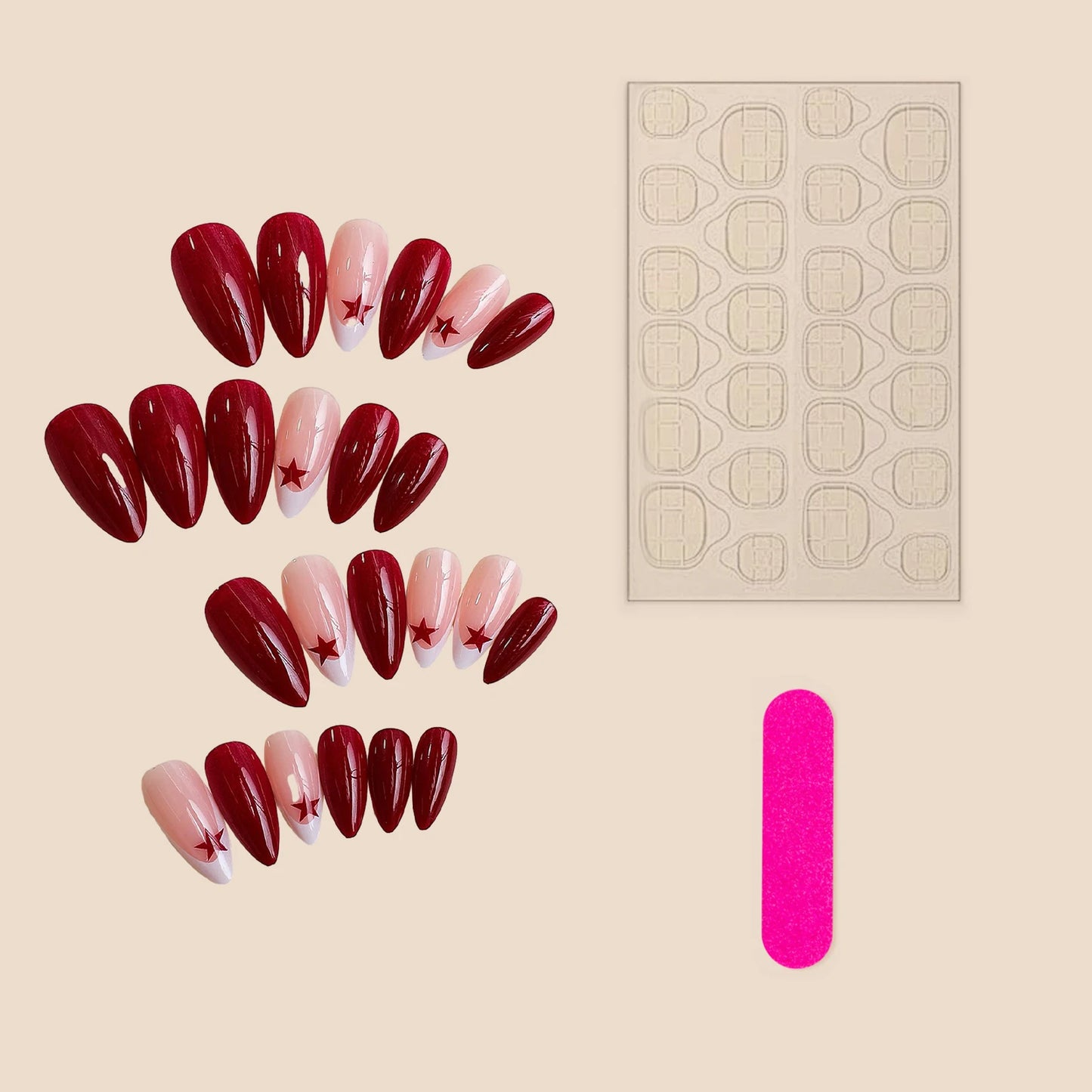 French Almond Press-on Nail