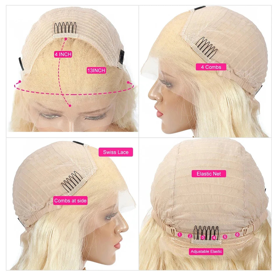 Blonde 613 Human Hair Wigs For Women Pre pucked Straight